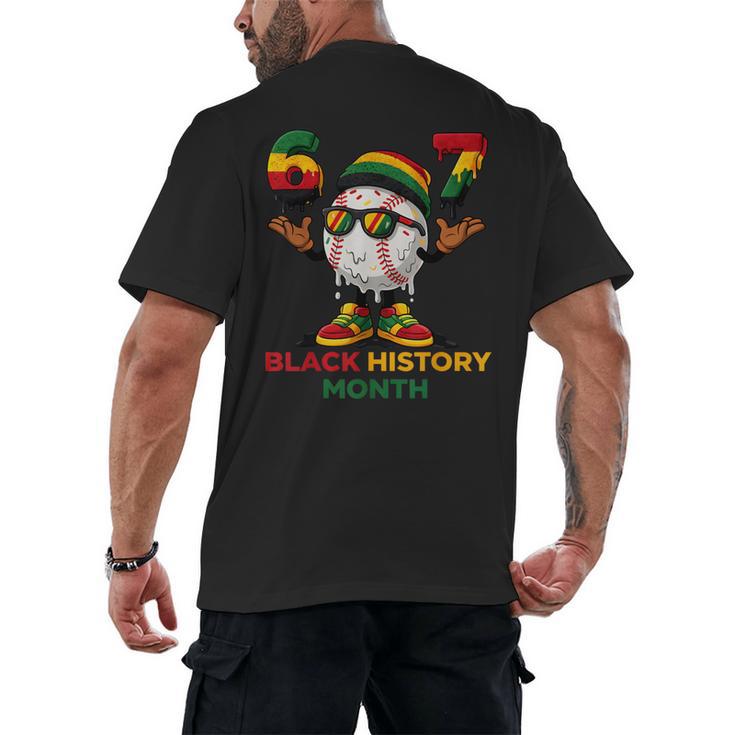 Six Seven History Month Baseball Drip Sports Men's Back Print T-Shirt