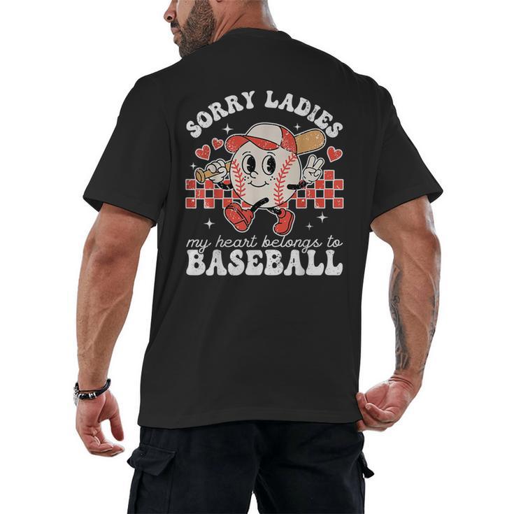 Sorry Ladies My Heart Belongs To Baseball Boy Kids Men's Back Print T-Shirt