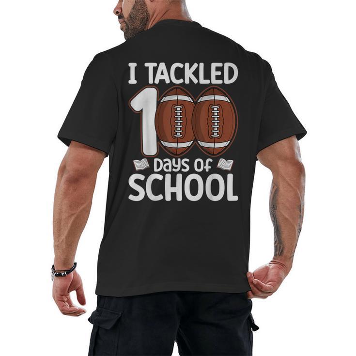 I Tackled 100 Days Of School Baseball Player Kids Teacher Men's Back Print T-Shirt
