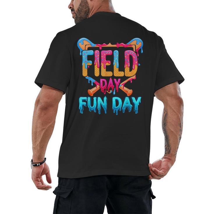 Teacher Kids Field Day 2026 Baseball Field Day Fun Day Men's Back Print T-Shirt