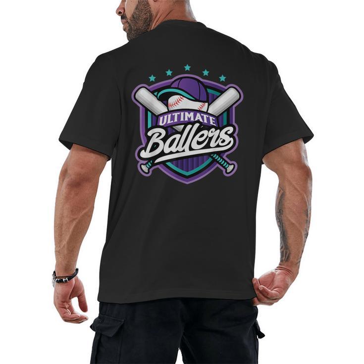 Ultimate Ballers Baseball Men's Back Print T-Shirt