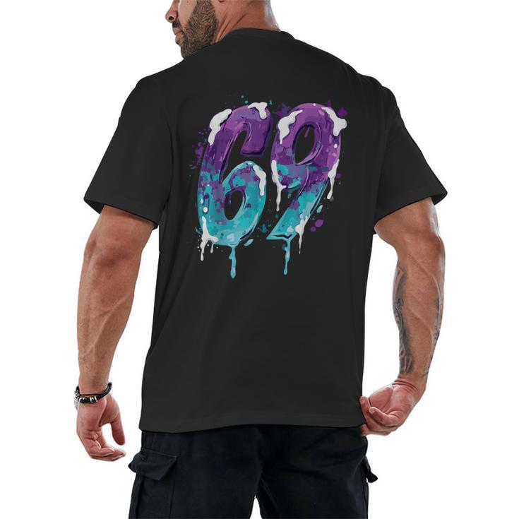 Vintage Baseball 69 Number Men's Back Print T-Shirt