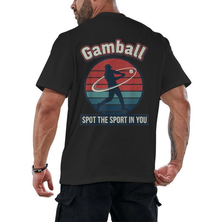 Vintage Baseball Batter Retro Sports Circle Graphic Men's Back Print T-Shirt
