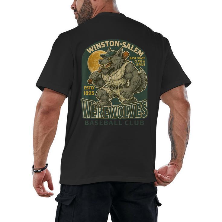 Winston-Salem Werewolves Minor League Baseball Club Men's Back Print T-Shirt