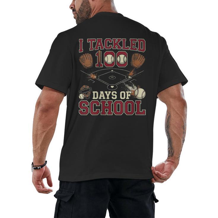 Women's 100 Days Of School Boys Kids Baseball Men's Back Print T-Shirt