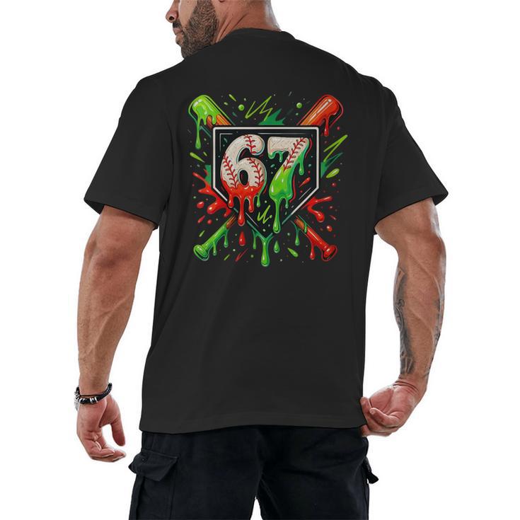 Xmas Baseball Six Seven 67 Meme Ice Cream Drip Men Women Men's Back Print T-Shirt