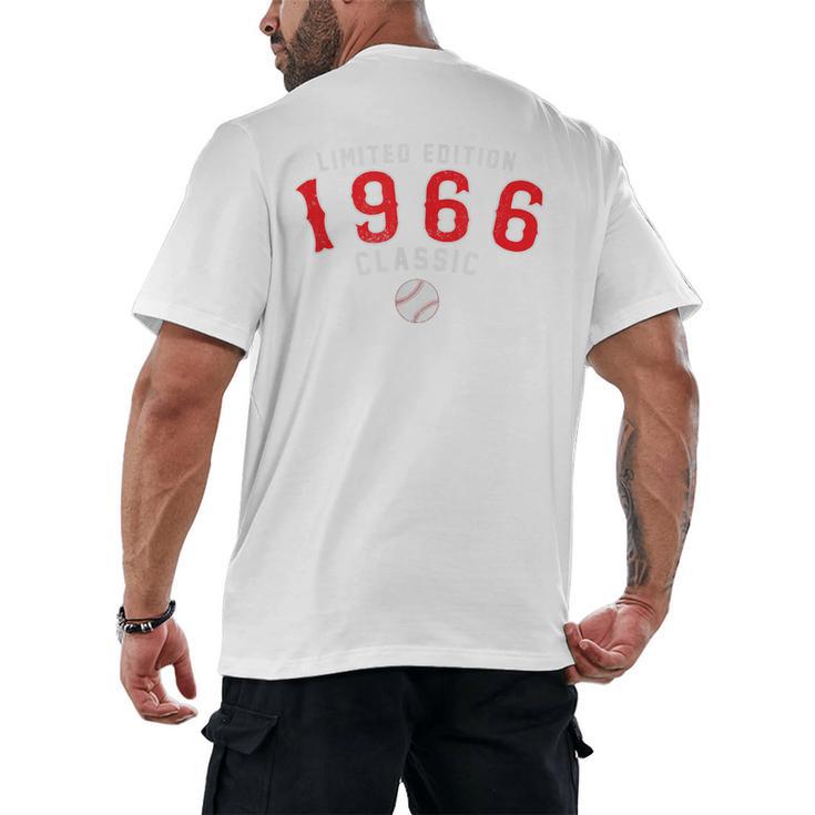60 Year Old 1966 Classic Baseball 60th Birthday Men's Back Print T-Shirt