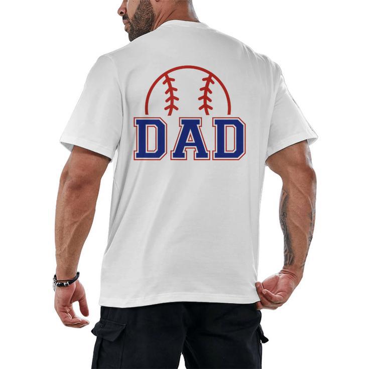 Dad Of Rookie 1st Birthday Baseball Boy Family Matching Men's Back Print T-Shirt