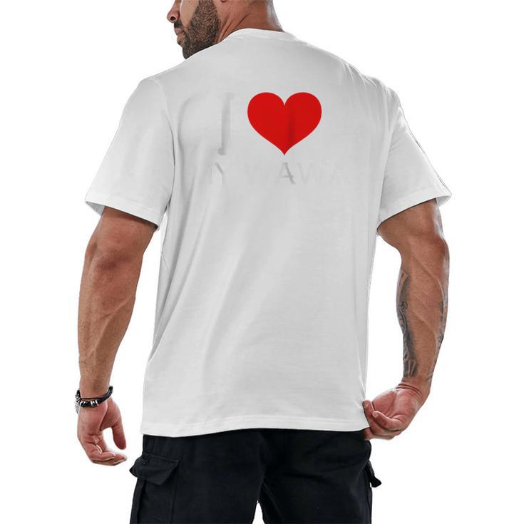 I Heart My Wawa Raglan Baseball Tee Men's Back Print T-Shirt