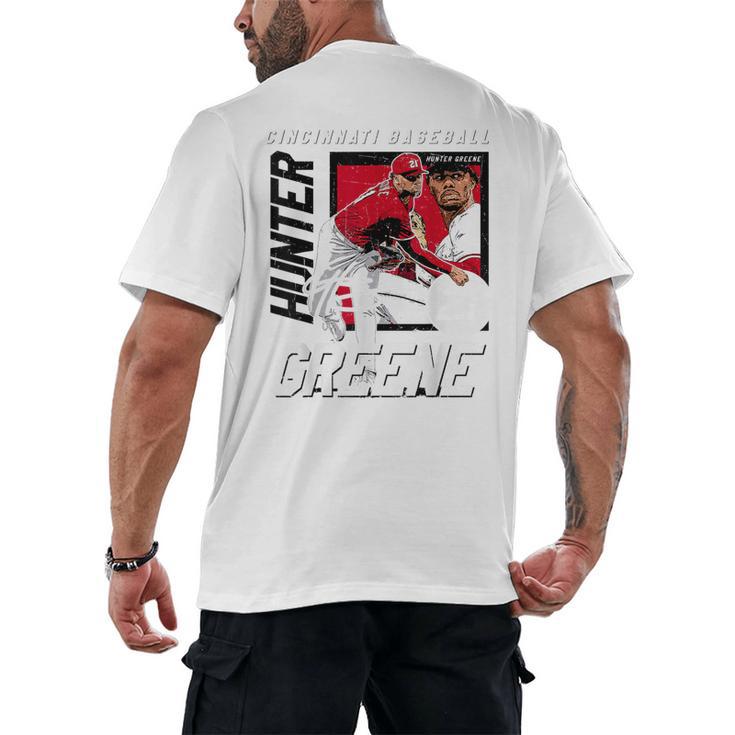 Hunter Greene Cincinnati MLB Baseball Players MLBHGR203M Men's Back Print T-Shirt