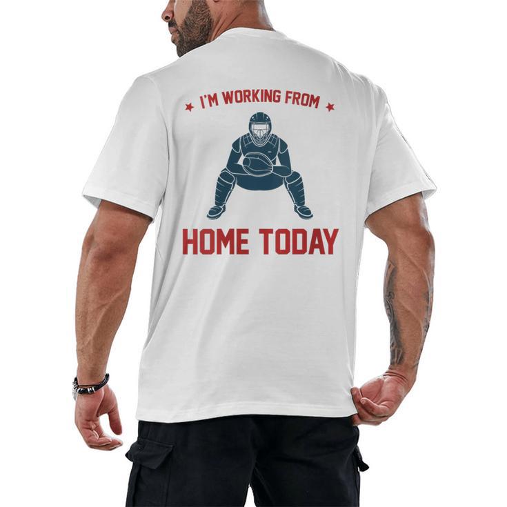 I'm Working From Home Today Baseball Lover Men Women Men's Back Print T-Shirt
