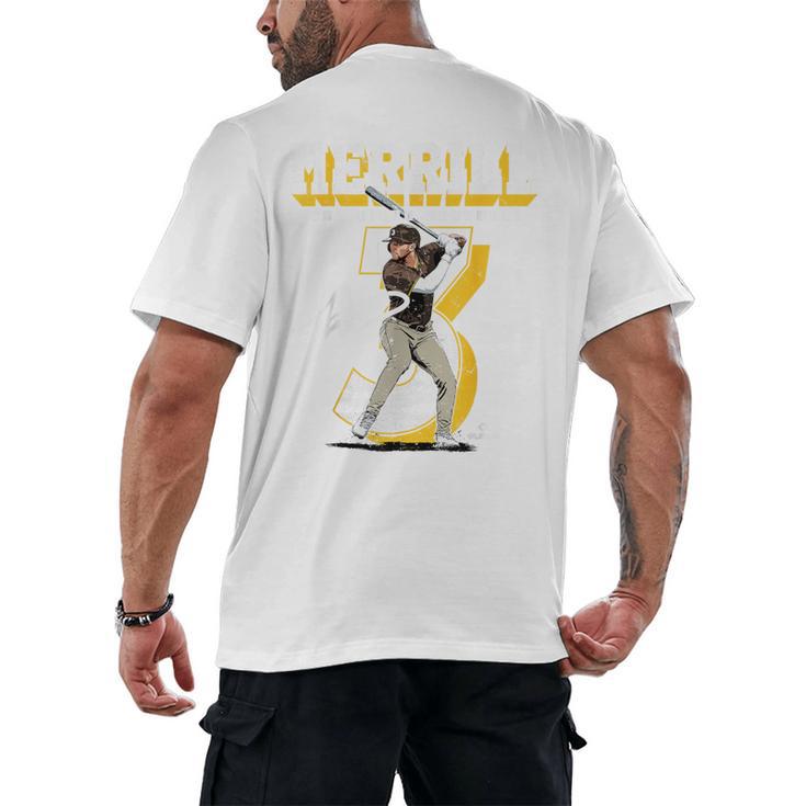 Jackson Merrill San Diego MLB Baseball Player MLBJME201M Men's Back Print T-Shirt
