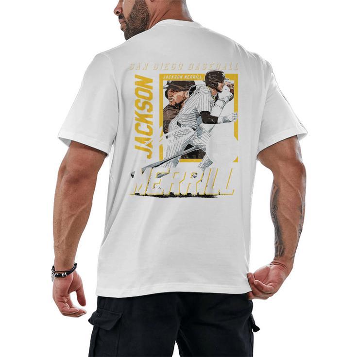 Jackson Merrill San Diego MLB Baseball Player MLBJME203M Men's Back Print T-Shirt