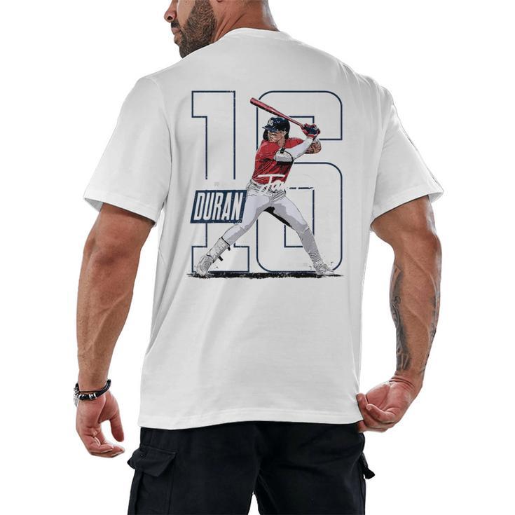 Jarren Duran Boston MLB Baseball Players MLBJDU202M Men's Back Print T-Shirt