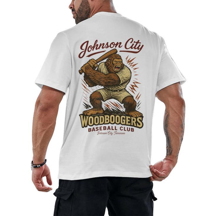Johnson City Woodboogers Retro Baseball Club Men's Back Print T-Shirt