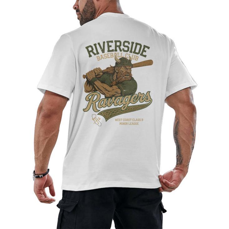 Riverside Ravagers Retro Minor League Baseball Men's Back Print T-Shirt