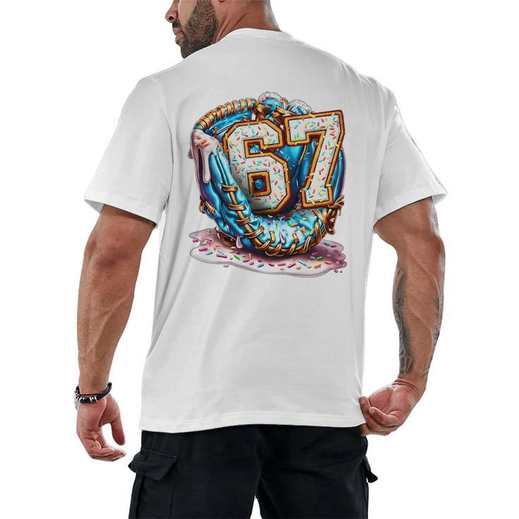 Six Seven Baseball Lifestyle 67 Meme Gen Alpha Slang Premium Tri-Blend Men's Back Print T-Shirt