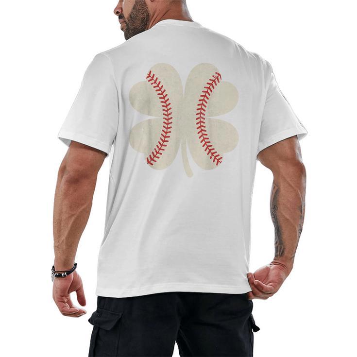 StPatrick’s Day Irish Shenanigans Baseball Fan Shamrock Tee Men's Back Print T-Shirt