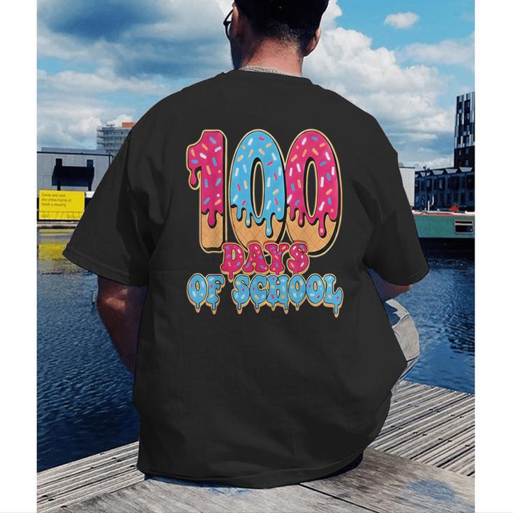 100 Days Of School Baseball Drip 100th Day Of School Men's Back Print T-Shirt 100 Days Of School Baseball Drip 100th Day Of School Men's Back Print T-Shirt