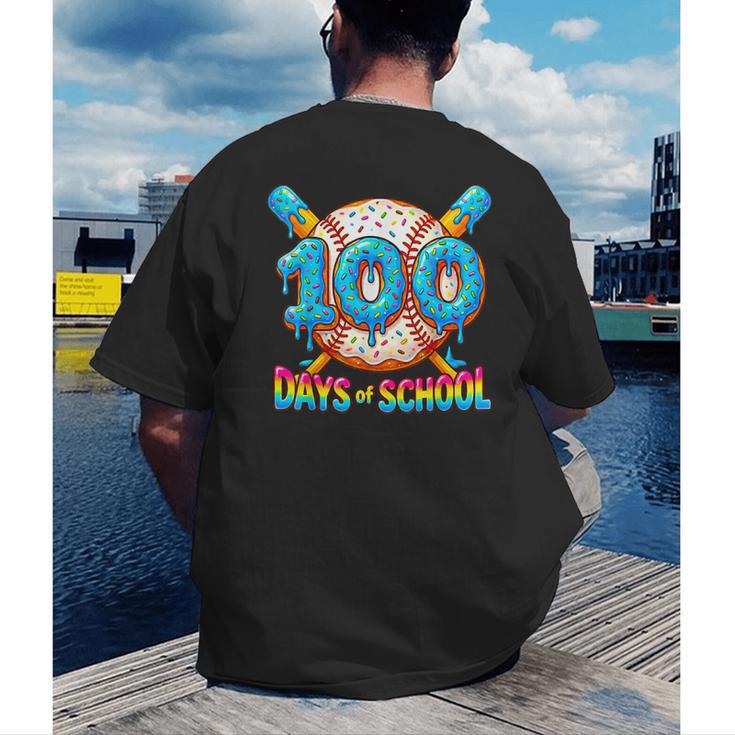 100 Days Of School Baseball Drip Boys 100th Day Of School Men's Back Print T-Shirt 100 Days Of School Baseball Drip Boys 100th Day Of School Men's Back Print T-Shirt