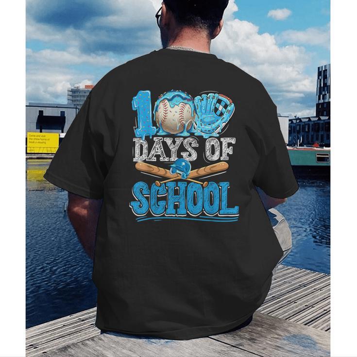 100 Days Of School Baseball Ice Cream Drip Student Kids Boys Men's Back Print T-Shirt 100 Days Of School Baseball Ice Cream Drip Student Kids Boys Men's Back Print T-Shirt