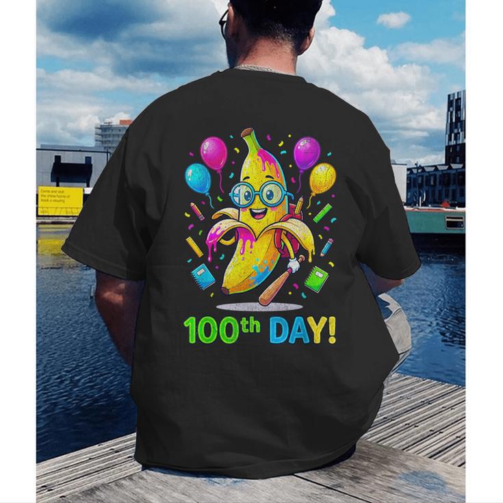 100th Day Of School Banana Baseball Drip For Kids Youth Girl Men's Back Print T-Shirt 100th Day Of School Banana Baseball Drip For Kids Youth Girl Men's Back Print T-Shirt
