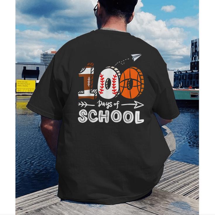 100th Day Of School Basketball Baseball Football Kids Boys Men's Back Print T-Shirt 100th Day Of School Basketball Baseball Football Kids Boys Men's Back Print T-Shirt