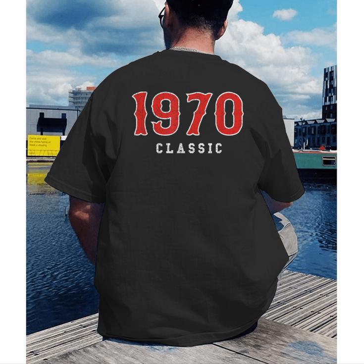 55 Year Old 1970 Classic Baseball Fan 55th Birthday Men's Back Print T-Shirt 55 Year Old 1970 Classic Baseball Fan 55th Birthday Men's Back Print T-Shirt