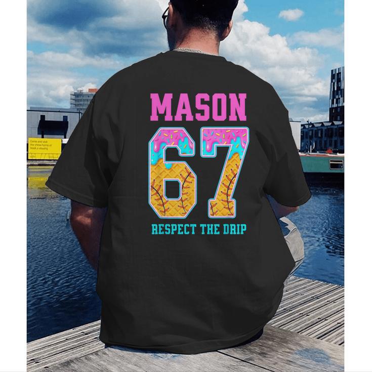 6 7 Mason Baseball Drip Men's Back Print T-Shirt 6 7 Mason Baseball Drip Men's Back Print T-Shirt