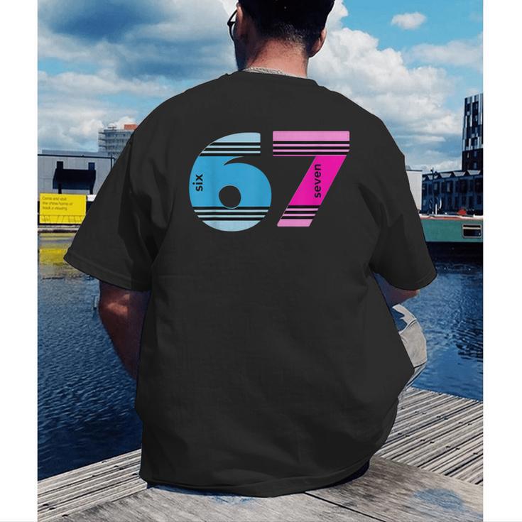 67 Crayon Cool Baseball Crayon 6 7 67 Men's Back Print T-Shirt