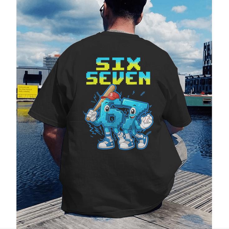 67 Six Seven 6-7 Italian Brainrot Kids Baseball Meme Men's Back Print T-Shirt 67 Six Seven 6-7 Italian Brainrot Kids Baseball Meme Men's Back Print T-Shirt