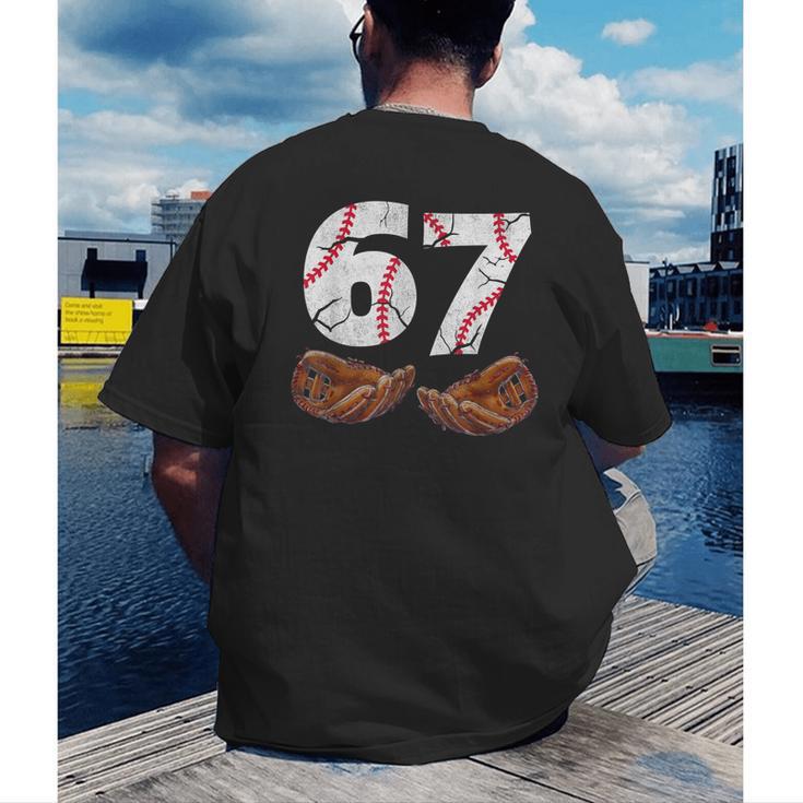 67 Trend Baseball Six Seven Number For Boys Men Men's Back Print T-Shirt 67 Trend Baseball Six Seven Number For Boys Men Men's Back Print T-Shirt