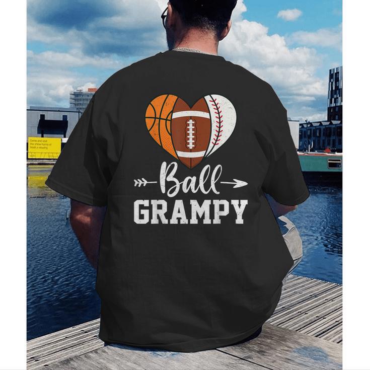 Ball Grampy Basketball Football Baseball Player Men's Back Print T-Shirt