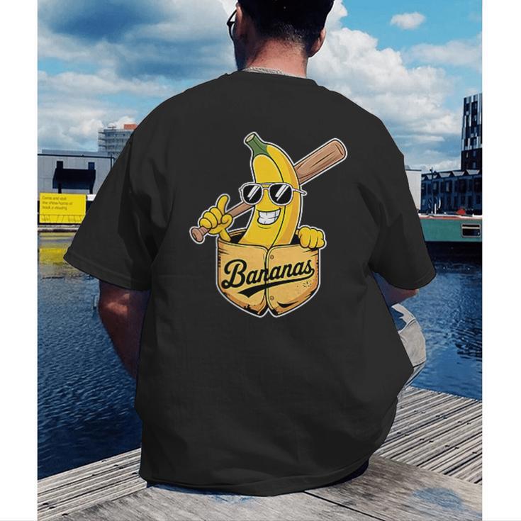 Banana Baseball Fruit Men's Back Print T-Shirt Banana Baseball Fruit Men's Back Print T-Shirt