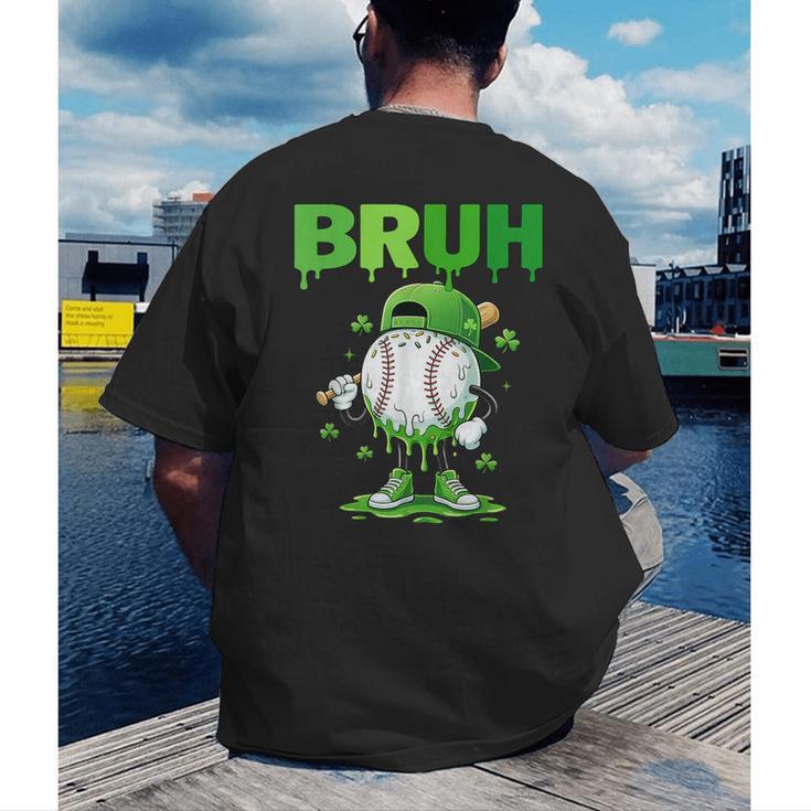 Baseball Bruh Drip Ice Cream Youth Boy St Patricks Day Men's Back Print T-Shirt Baseball Bruh Drip Ice Cream Youth Boy St Patricks Day Men's Back Print T-Shirt