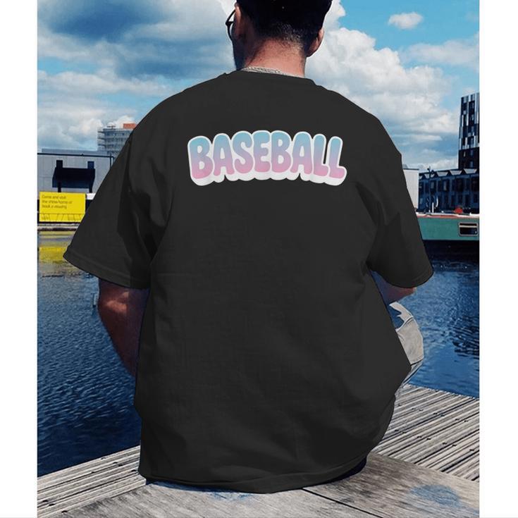 Baseball Bubble Letter Men's Back Print T-Shirt