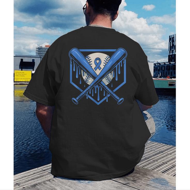 Baseball Drip Ice Cream Diabetes Awareness Ribbon Boys Girls Men's Back Print T-Shirt Baseball Drip Ice Cream Diabetes Awareness Ribbon Boys Girls Men's Back Print T-Shirt