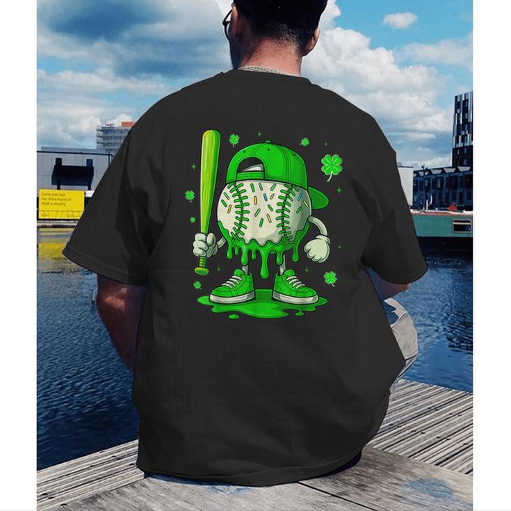 Baseball Drip Icecream Apparel Youth Boy St Patricks Day Men's Back Print T-Shirt