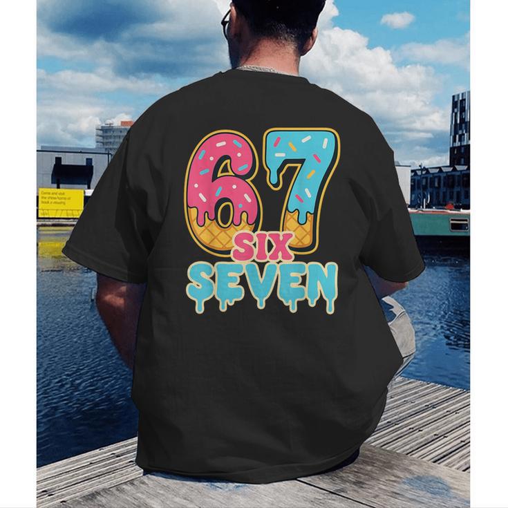 Baseball Drip Number 67 Player Trendy 6 7 Meme Men's Back Print T-Shirt