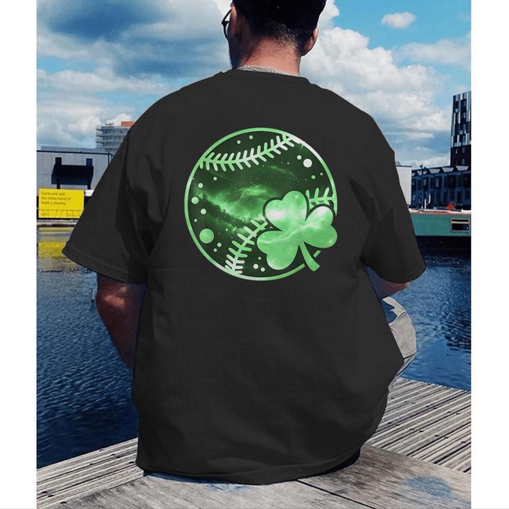 Baseball Irish Shamrock Lucky Clover St Patricks Day Boys Men's Back Print T-Shirt Baseball Irish Shamrock Lucky Clover St Patricks Day Boys Men's Back Print T-Shirt