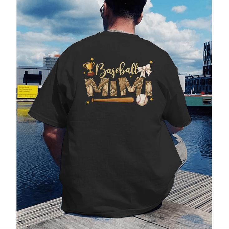 Baseball Mimi Vintage Baseball Lover Men's Back Print T-Shirt
