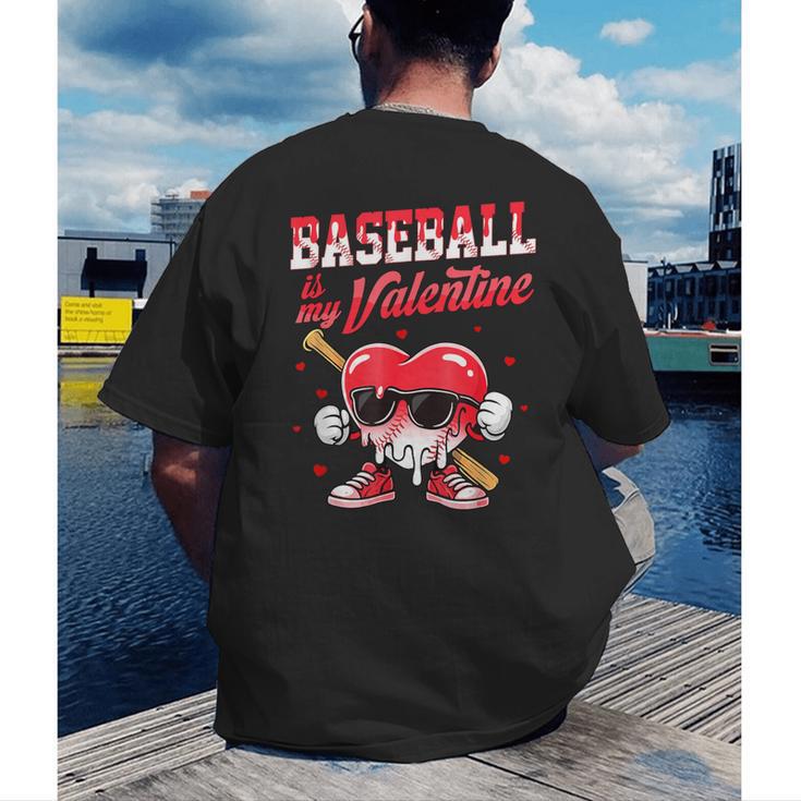 Baseball Is My Valentine Shirt Heart Drip Baseball Lovers Men's Back Print T-Shirt Baseball Is My Valentine Shirt Heart Drip Baseball Lovers Men's Back Print T-Shirt