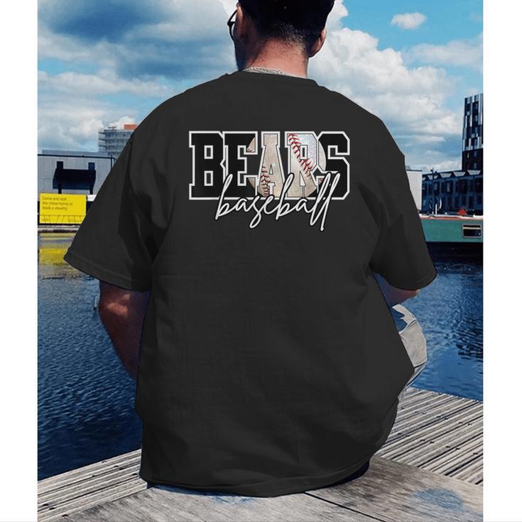 Bears Baseball Mom Game Day School Spirit Bear Pride Men's Back Print T-Shirt Bears Baseball Mom Game Day School Spirit Bear Pride Men's Back Print T-Shirt