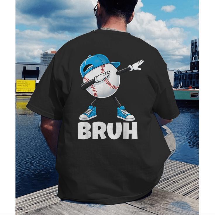 Boys Baseball Graphic Tee Teen Apparel Cute Meme Bruh Men's Back Print T-Shirt Boys Baseball Graphic Tee Teen Apparel Cute Meme Bruh Men's Back Print T-Shirt