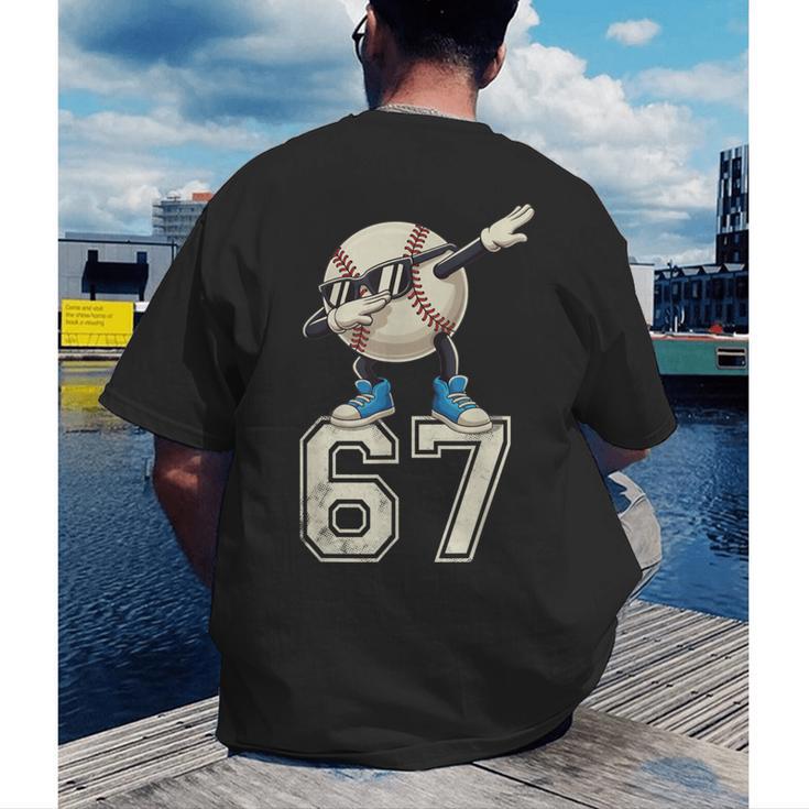 Boys Kids 67 Six Seven Sunglasses Dabbing Baseball Lover Men's Back Print T-Shirt