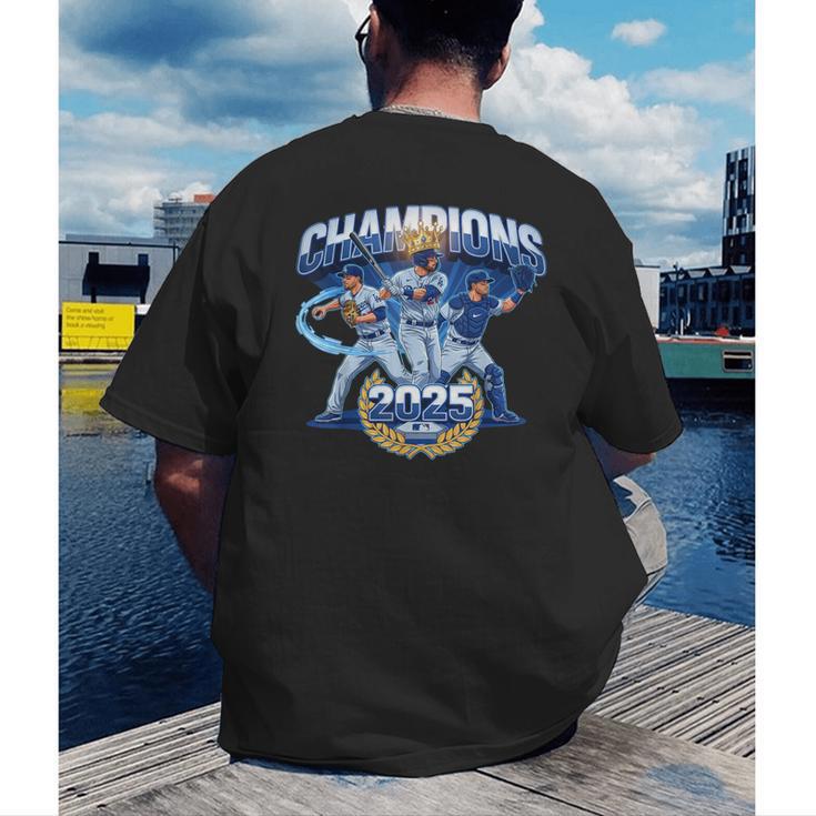 Champions 2025 Baseball Retro Athletic Celebration Theme Men's Back Print T-Shirt