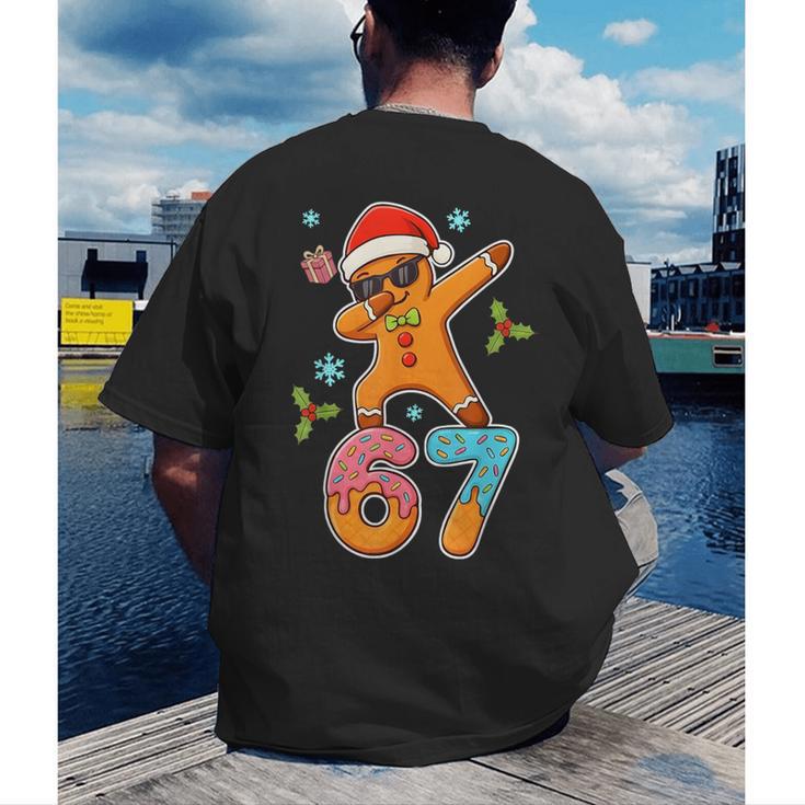 Gingerbread Six Seven 67 Ice Cream Drip Baseball Men's Back Print T-Shirt Gingerbread Six Seven 67 Ice Cream Drip Baseball Men's Back Print T-Shirt