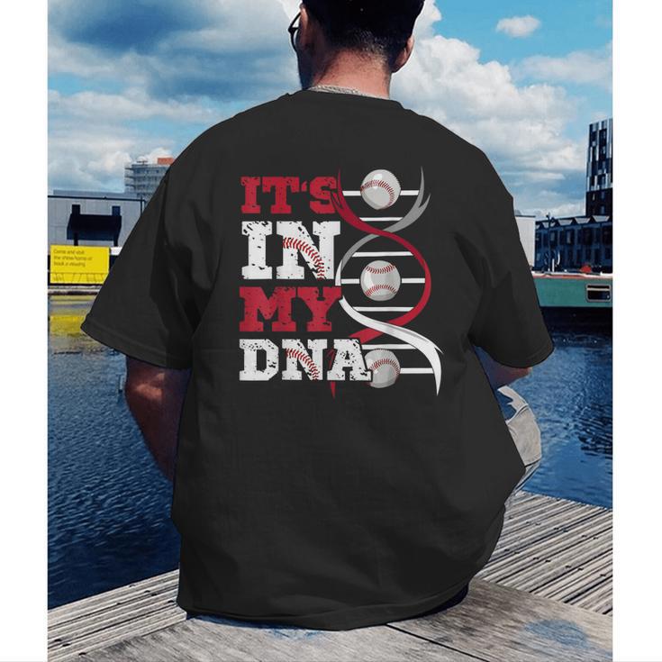 ITS In My DNA Baseball Sport Player Saying Baseball Fan Men's Back Print T-Shirt ITS In My DNA Baseball Sport Player Saying Baseball Fan Men's Back Print T-Shirt