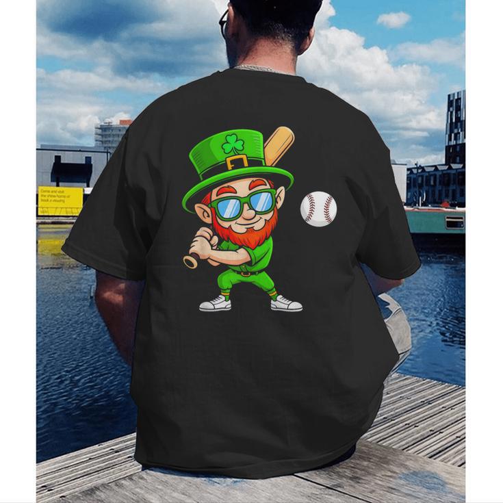 Kids St Patricks Day Shirt Leprechaun Baseball Boys Men Men's Back Print T-Shirt