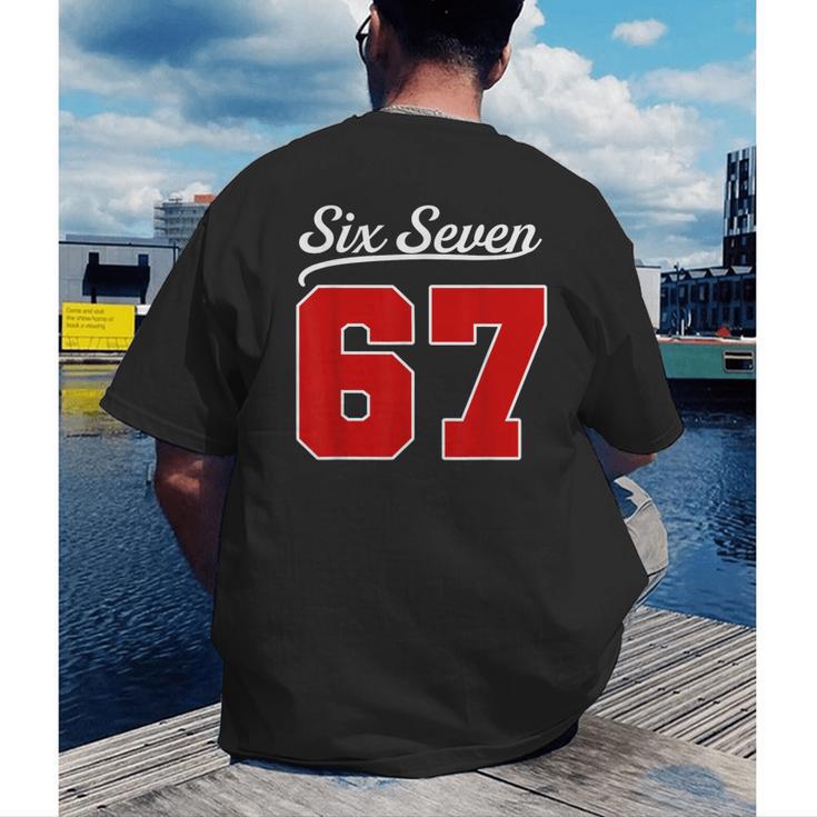 Number 67 Numbered Six Seven Baseball Jersey Style Team 67 Men's Back Print T-Shirt